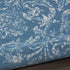 2' X 4' Blue Damask Power Loom Area Rug
